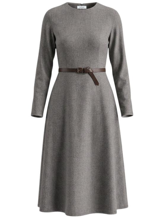 26FW 그랑싸쏘 미디 원피스 7227558808 070 Dark grey