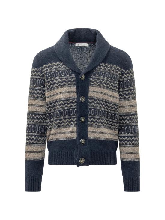 26FW 브루넬로 쿠치넬리 스웨터 MTF710006 CUO52 Navy blue