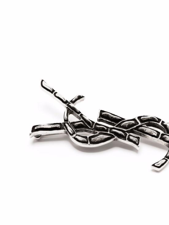26FW 생로랑 YSL 오피움 크로커다일 브로치 470371Y15008142 SILVER - SAINT LAURENT