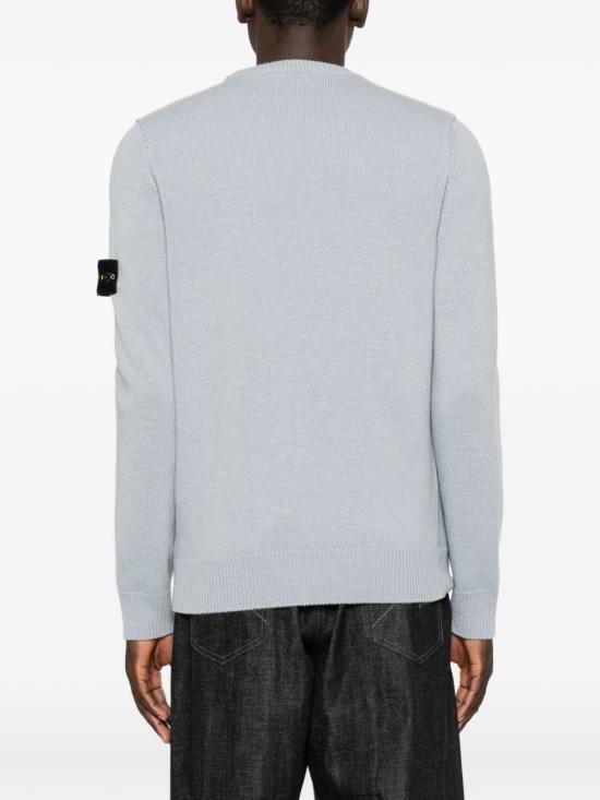 26FW 스톤 아일랜드 램스울 립드 트림 레귤러 핏 크루넥 점퍼 L2S155100072S00A3V0049 GREY - STONE ISLAND