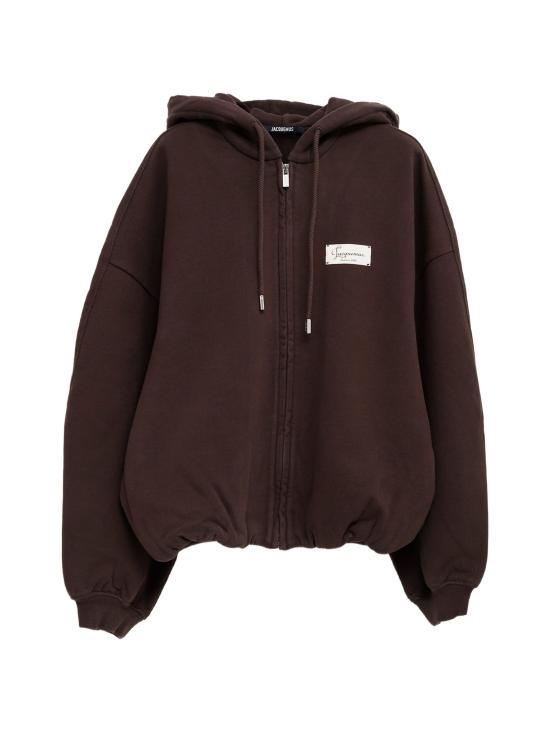 26FW 자크뮈스 후드 티셔츠 HOU00314AJ00325 881 DARK BROWN