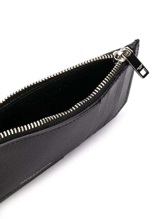 26FW 생로랑 그랑 드 뿌드르 엠보스드 레더 프라그망 지퍼 카드 케이스 609362BTY0N 1000 NERO - SAINT LAURENT