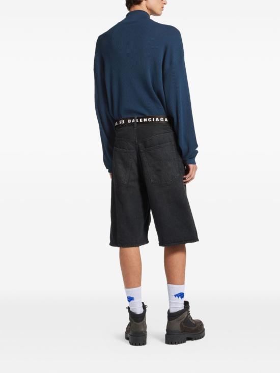 26SS 발렌시아가 벨트 코튼 쇼츠 871361TQW56 2279 DBROWNBLK - BALENCIAGA