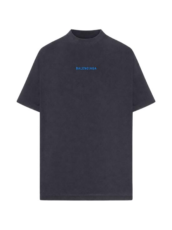 26FW 발렌시아가 백 티셔츠 미디움 핏 764235TTVJ1 8014 BLACKBLUE