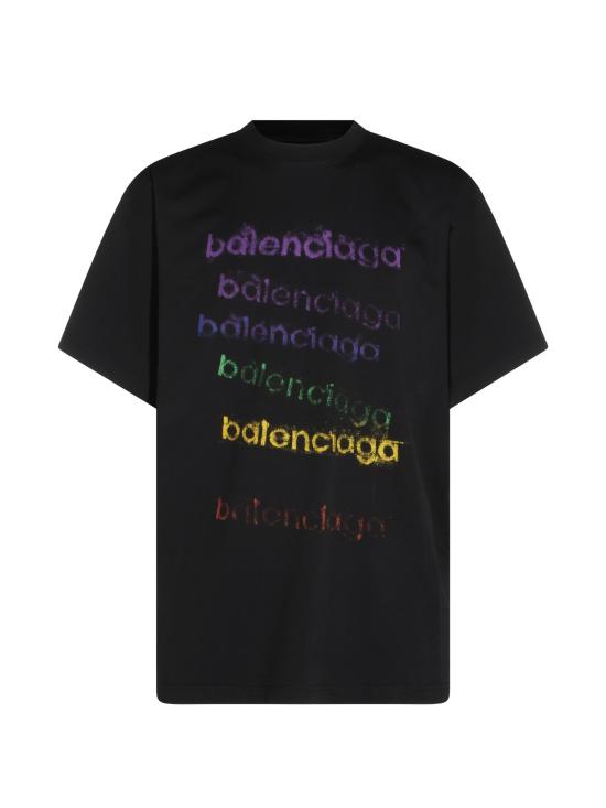 26FW 발렌시아가 반팔 티셔츠 850345TVVK9 1000 BLACK