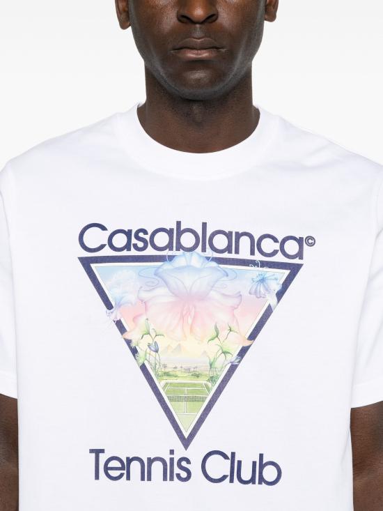 26FW 카사블랑카 반팔 티셔츠 MAW26JTS00106 WHITE - CASABLANCA