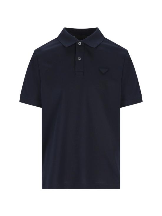 26FW 프라다 로고 모티프 폴로 셔츠 UJN4441867 F0124 NAVY - PRADA
