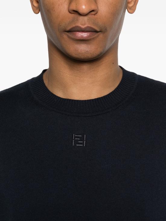 26SS 펜디 코튼 캐시미어 스웨터 FZY443AYYG F0QB0 NAVY - FENDI