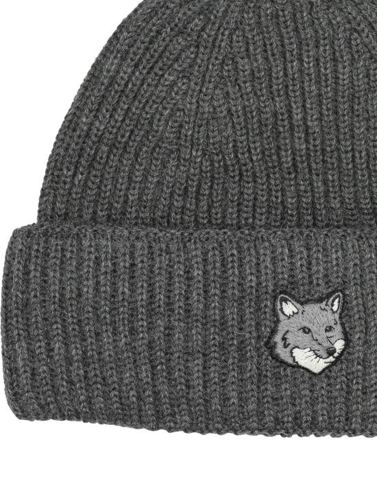 26FW 메종키츠네 폭스 헤드 라지 비니 PM06112KT1022H170 GREY - MAISON KITSUNE