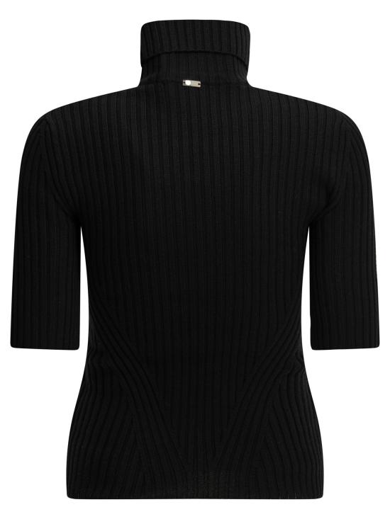 26FW 에르노 리브 스티치 울 터틀넥 ML000085D703879300 BLACK - HERNO