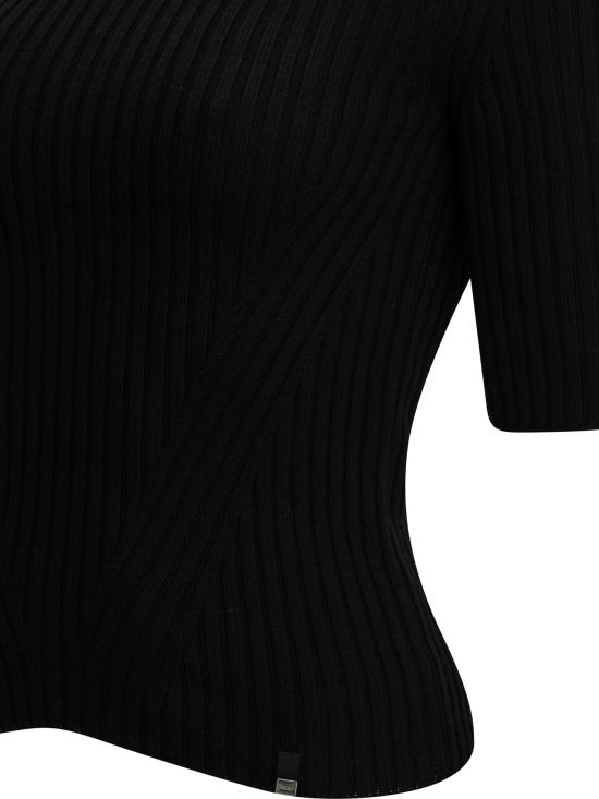 26FW 에르노 리브 스티치 울 터틀넥 ML000085D703879300 BLACK - HERNO