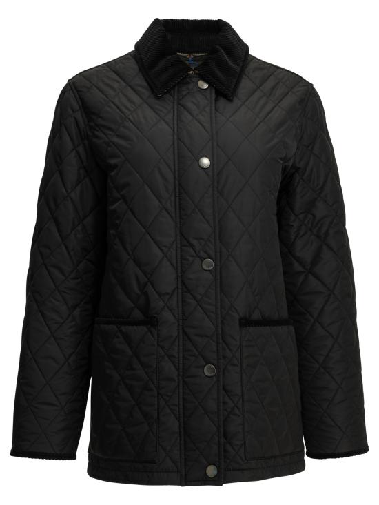 26FW 버버리 퀄티드 나일론 반 자켓 8107463 BLACK