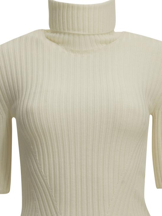 26FW 에르노 리브 스티치 울 터틀넥 ML000085D703871000 WHITE - HERNO