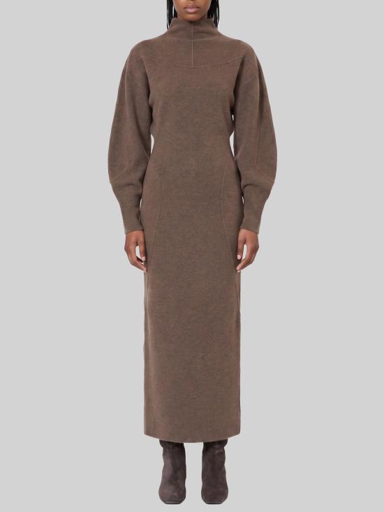 26FW 막스마라 미디 원피스 2621626013600273F 002 BROWN