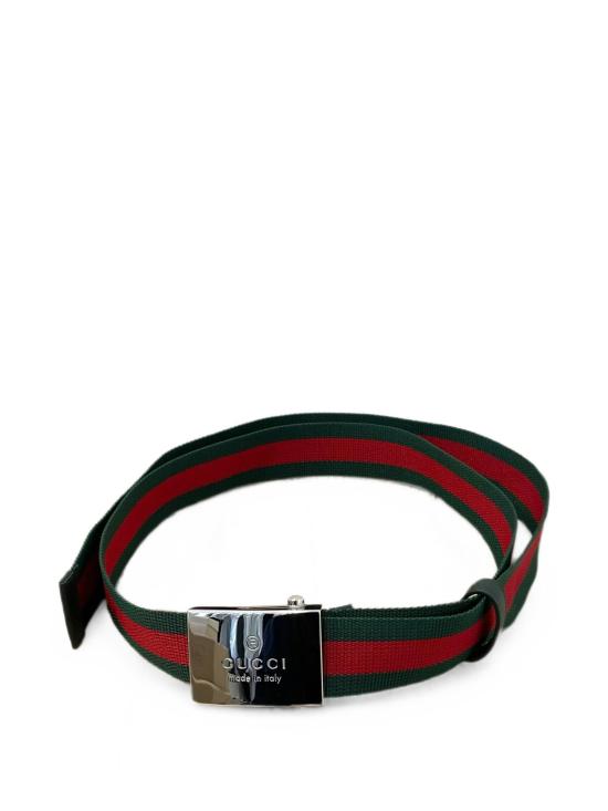 26FW 구찌 직사각형 버클 웹(Web) 벨트 874734HAAPT 8475 GREEN