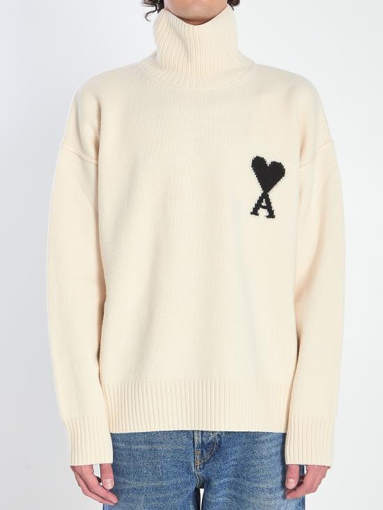 26FW 아미 ADC 터틀넥 스웨터 UKS839018 151 WHITE