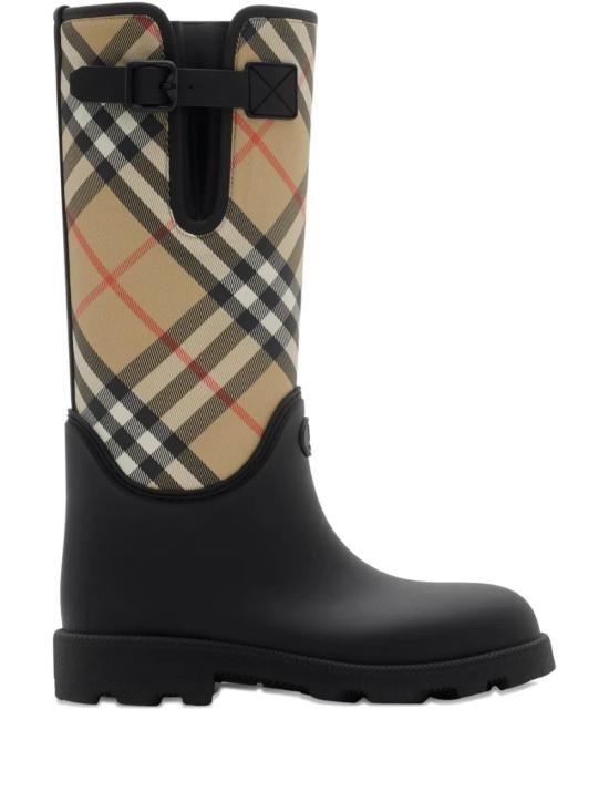 26FW 버버리 러버 마쉬 스탬프 하이 부츠 8111677 BLACK