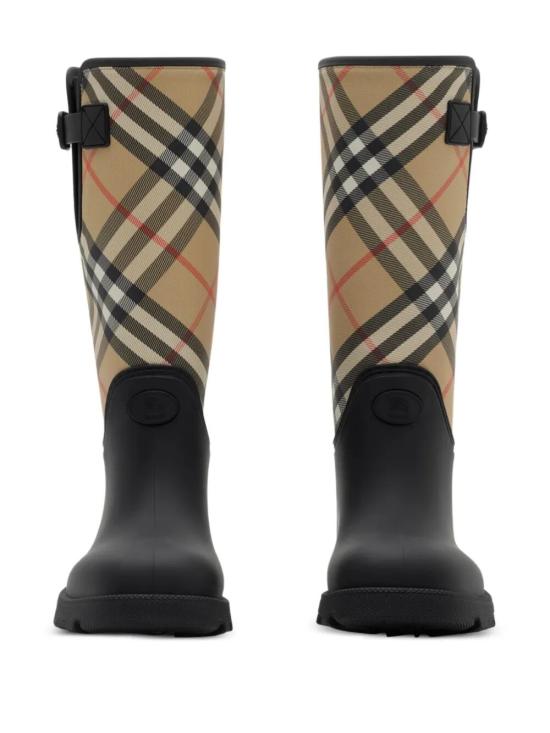 26FW 버버리 러버 마쉬 스탬프 하이 부츠 8111677 BLACK - BURBERRY