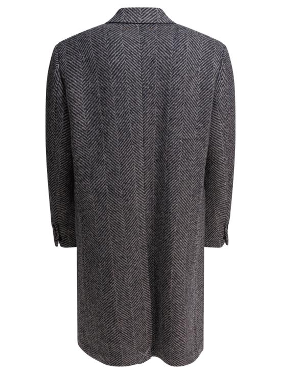 26FW 골든구스 헤링본 위브 울 싱글 브레스트 코트 GMP00986P00061681173 GREY - GOLDEN GOOSE