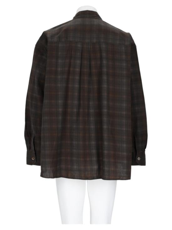26FW 아워레가시 모어 체크 프린트 보로드 셔츠 M4262BMC MORECHECKPRINT Black - OUR LEGACY