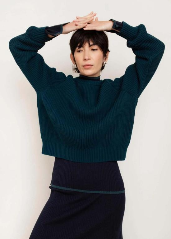  페이퍼 라벨 스웨터 에이버리 크루넥