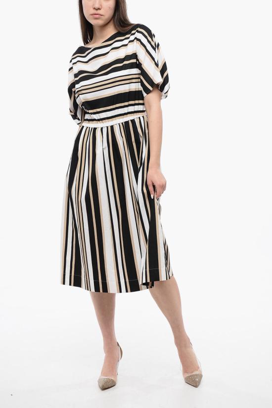  울리치 롱 원피스 CFWWDR0046FRUT2111 1514 Beige Bianco e Nero