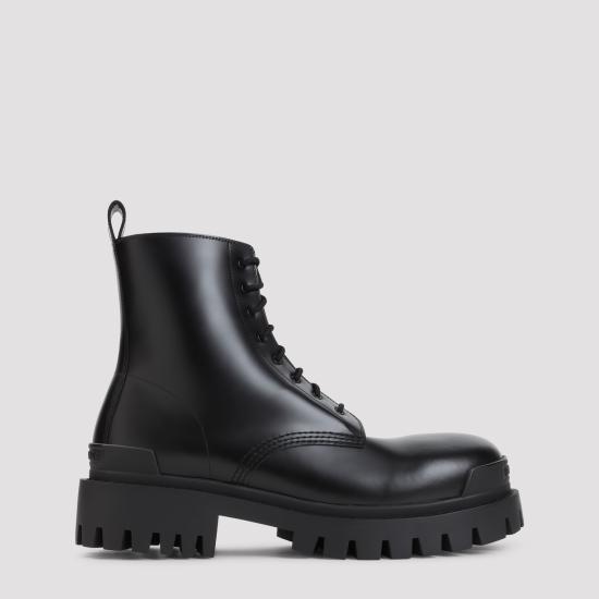 26FW 발렌시아가 스트라이크 집 레더 부츠 844967 WA960 1000 BLACK