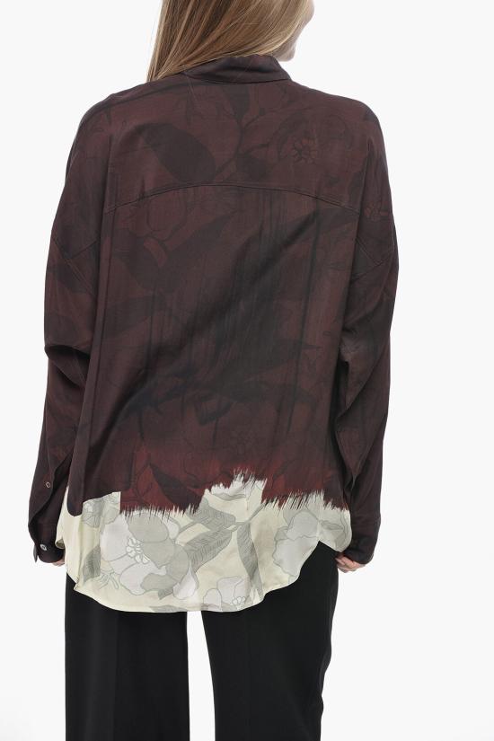  드리스 반 노튼 셔츠 242 010701 9069 703 Burgundy - DRIES VAN NOTEN