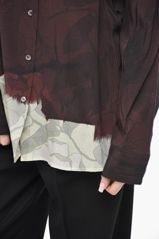  드리스 반 노튼 셔츠 242 010701 9069 703 Burgundy - DRIES VAN NOTEN