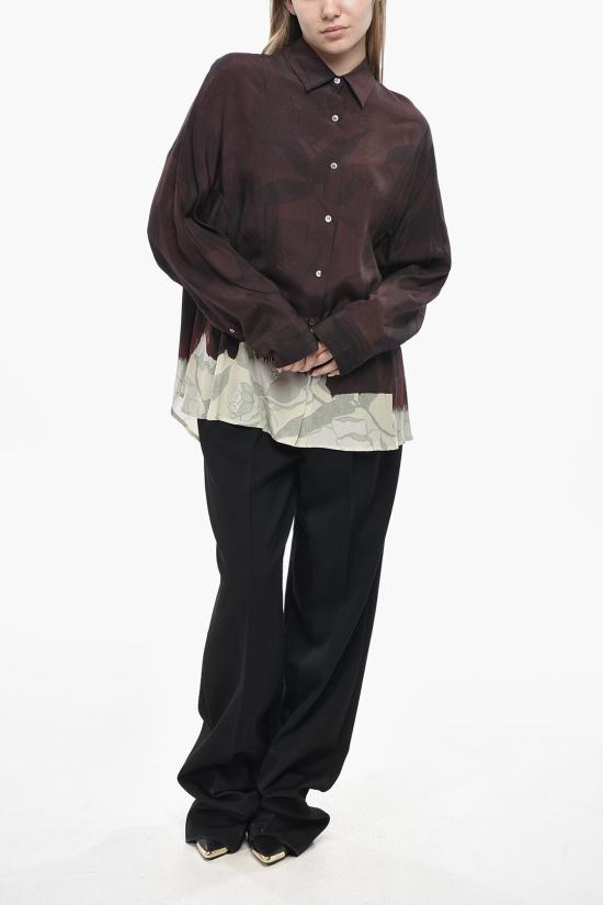  드리스 반 노튼 셔츠 242 010701 9069 703 Burgundy - DRIES VAN NOTEN