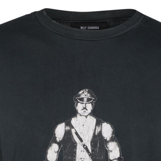 26FW 윌리 차바리아 반팔 티셔츠 MUJTE019062N011 Black - WILLY CHAVARRIA