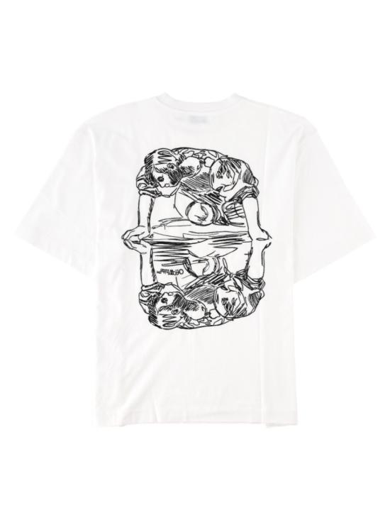 26FW 오프화이트 반팔 티셔츠 44MAA120 F26J017100 White - OFF WHITE