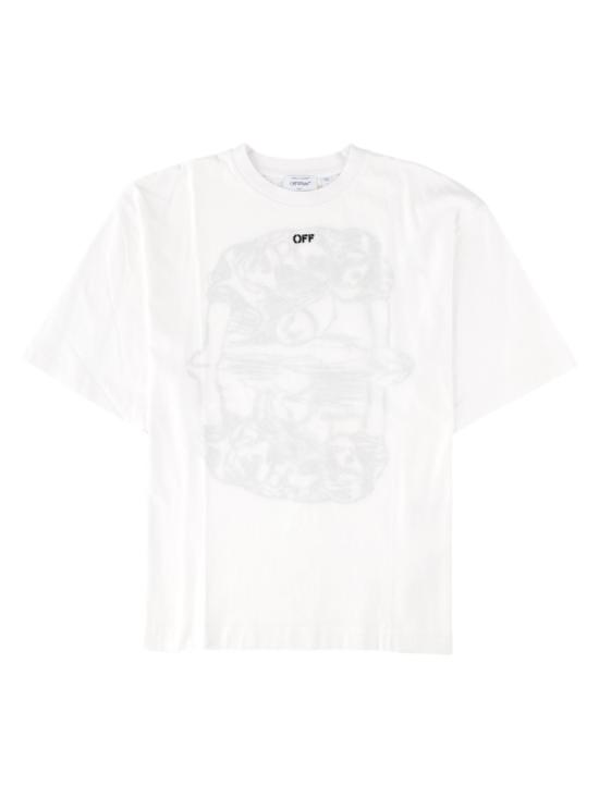 26FW 오프화이트 반팔 티셔츠 44MAA120 F26J017100 White