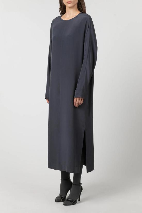  INDRESS 원피스 인드레스 아서 오가닉 실크 긴팔 드레스 슬레이트 - OTHER BRANDS