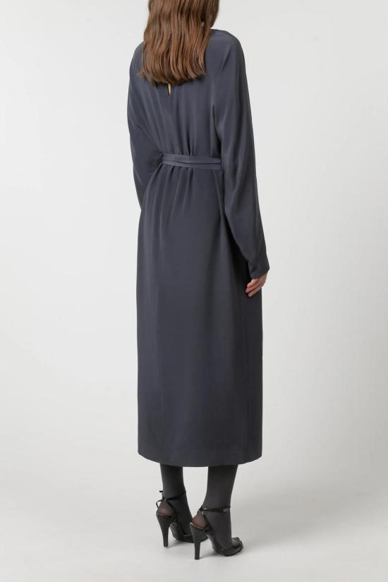  INDRESS 원피스 인드레스 아서 오가닉 실크 긴팔 드레스 슬레이트 - OTHER BRANDS