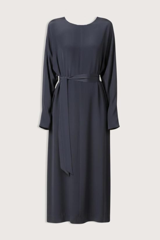  INDRESS 원피스 인드레스 아서 오가닉 실크 긴팔 드레스 슬레이트