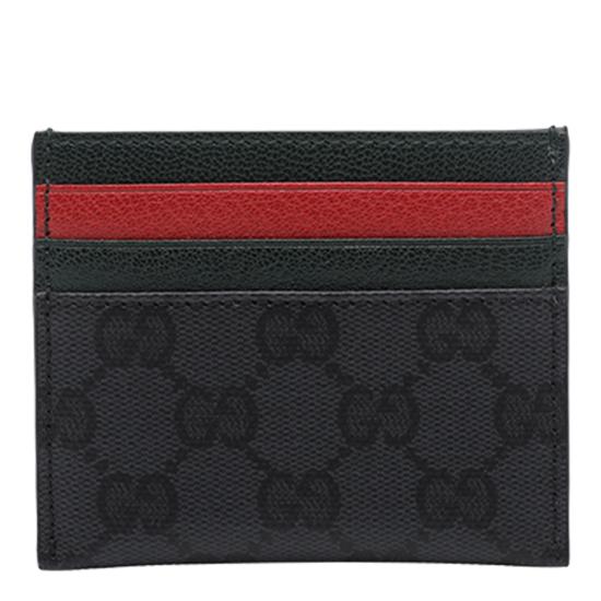 26FW 구찌 GG 캔버스 웹 카드 슬롯 카드 케이스 A0071B FAGI81081 BLACK - GUCCI