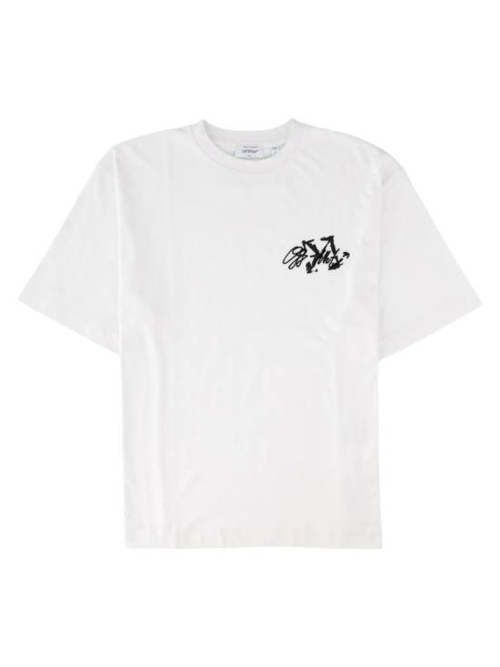 26FW 오프화이트 반팔 티셔츠 44MAA120 F26J00J100 White