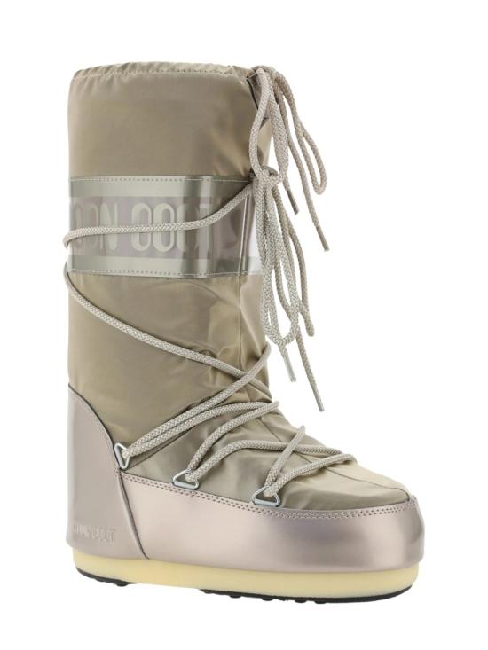 26FW 문부츠 아이콘 글랜스 플래티넘 새틴 부츠 80D1401680B003 Neutrals - MOON BOOT