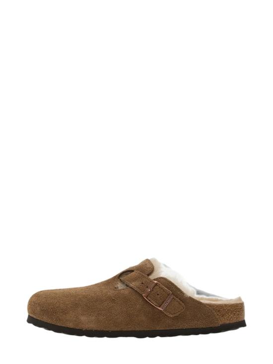 26FW 버켄스탁 보스턴 시어링 스웨이드 뮬 1032432DARKTEA Brown - BIRKENSTOCK