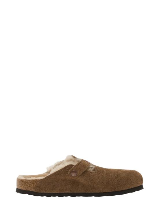 26FW 버켄스탁 보스턴 시어링 스웨이드 뮬 1032432DARKTEA Brown
