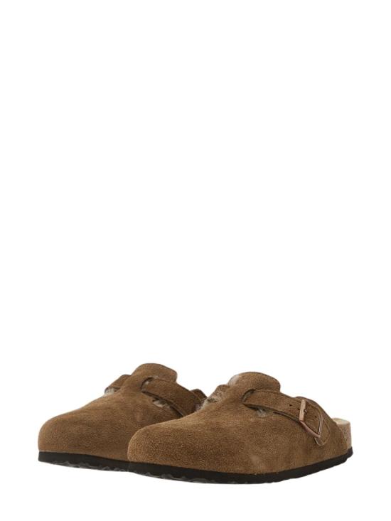 26FW 버켄스탁 보스턴 시어링 스웨이드 뮬 1032432DARKTEA Brown - BIRKENSTOCK