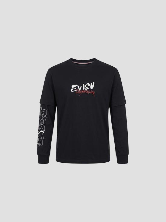 26FW 에비수 긴팔 티셔츠 2EAHTM6TL1153 BLKX BLACK