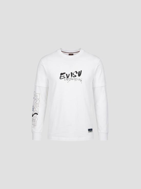 26FW 에비수 긴팔 티셔츠 2EAHTM6TL1153 WHTO OFF WHITE
