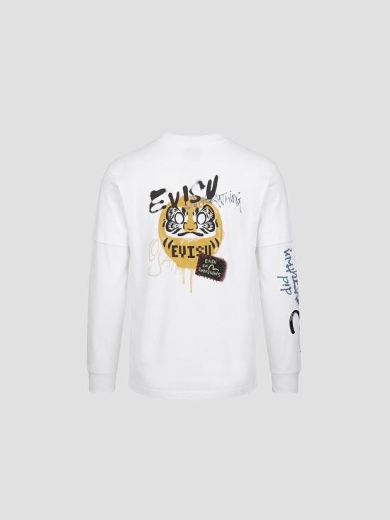 26FW 에비수 긴팔 티셔츠 2EAHTM6TL1153 WHTO OFF WHITE - EVISU