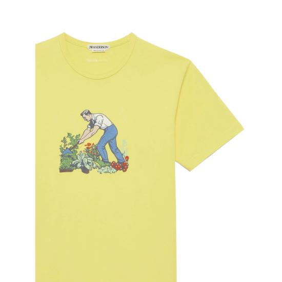 26FW JW앤더슨 반팔 티셔츠 JT0345 PG1937 207 YELLOW - JW ANDERSON