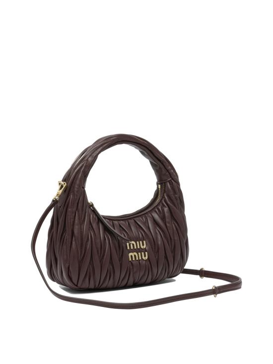 26FW 미우미우 완더 마테라쎄 나파 레더 호보 백 5BC125AN88F0007 V OOY Bordeaux - MIU MIU