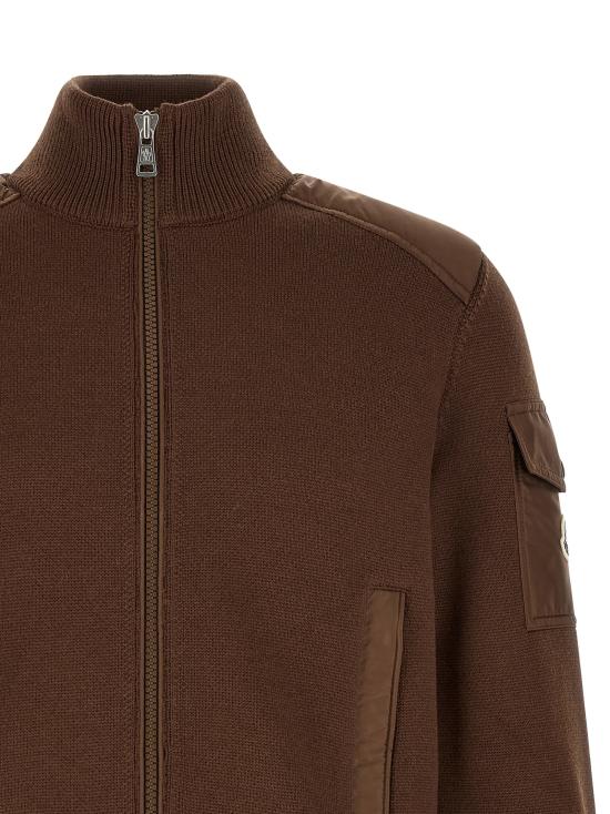 26FW 몽클레어 패딩 울 집업 가디건 L20919B00003M1131262 Brown - MONCLER