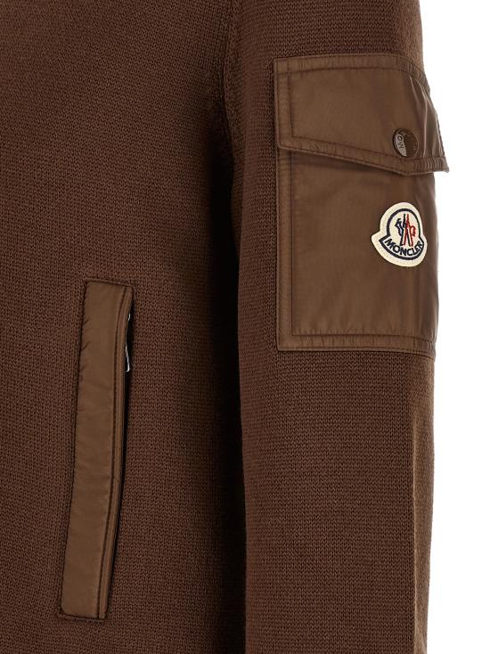 26FW 몽클레어 패딩 울 집업 가디건 L20919B00003M1131262 Brown - MONCLER