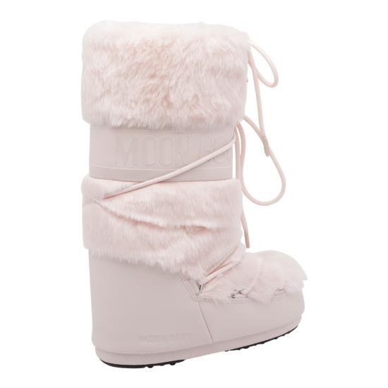 26FW 문부츠 아이콘 포우 퍼 부츠 1408900 J042 PINK - MOON BOOT